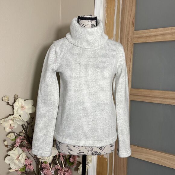 J. Crew Sweaters - J.Crew Fleece Lined Turtleneck Pullover Sweater Women's XS Oatmeal Beige Cozy